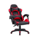CorLiving Ravagers Gaming Chair - Black/Red-Molded high-density foam cushion seat is supportive