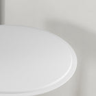 HOMCOM Round Bar Table with Adjustable Height - White-Table can support up to 110 lb