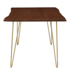 Modway Ardor 60" Live Edge Acacia Wood Acacia Wood Dining Table - Gold Walnut-Non-Marking Foot Pins