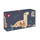 Janod Dino Garage-Includes 4 rolling dinosaur toys and a lift for movement between floors.