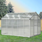 Outsunny 10' x 6' x 6.4' Polycarbonate Greenhouse- 4mm Twin wall, UV-resistant polycarbonate sheets keep your plants safe  
 