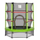 Outsunny 55" Kids Trampoline with Enclosure Net Steel Frame - Green-Provide your child with hours of bouncing fun with this trampoline 
