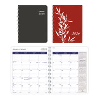 Blueline 2026 DuraGlobe 14-Month Monthly Planner with Bamboo Fibre Paper - 8-7/8" x 7-1/8" - Assorted Colours - Bilingual-14-Month: December 2025 to January 2027