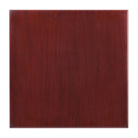 Flash Furniture 30" Square High-Gloss Mahogany Resin Table Top with 2" Thick Drop-Lip-Restaurant Dining Table Top