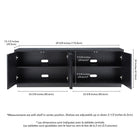 Hudson&Canal Hanson TV Stand for TV's up to 75" - Black Grain-Product Dimensions: 15.5" L x 70" W x 24" H