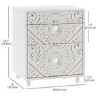HOMCOM Nightstand, Mid-Century Style for Bedroom - White-Veneered surface for easy cleaning