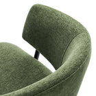 Modway Nella Upholstered Heathered Chenille Dining Chairs - Eucalyptus/Black - 2 Pack-10
