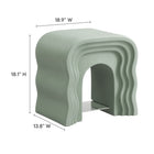 Modway Jorin Squiggle Side Table - Sage-Solid Magnesium Oxide Molding