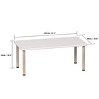 Beleduc Santino Rectangular Classroom Table - 120 L x 60 W cm - White-Ideal for kids to play, have meals, or study