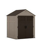 Suncast Everett Storage Shed - 6' x 5' - Dark Taupe-Large door windows and 2 skylights provide natural light.