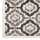 Modway Kalinda Rustic Vintage Moroccan Trellis Area Rug - 5 ft W x 8 ft L - Brown Beige/Ivory-100% Soft Heat-Set Polypropylene