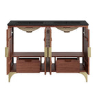 Modway Daylight 48" Double Sink Bathroom Vanity - Black/Walnut-8