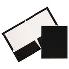 JAM Paper Glossy Two Pocket Presentation Folders, Black, 12 Pack (385Gblag)-Black