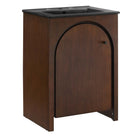 Modway Appia 24" Bathroom Vanity - Walnut/Black-Soft-Close Hinges