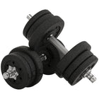 Soozier 55 lb Adjustable Dumbbells Weight Set-Complete with pair include 4 x 5.5 lb (2.5 kg), 4 x 3.3 lbs (1.5 kg), 4 x 2.8 lbs (1.25 kg) weights and 2 x 4.4 lbs (2 kg) connecting rods 