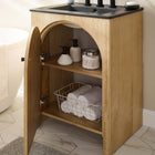 Modway Appia 24" Bathroom Vanity - Oak/Black-Black Ceramic Sink Basin