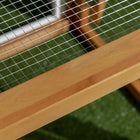 PawHut Wooden Chicken Coop Extension with Roosting Bars - Orange-Mesh structure facilitate airflow 