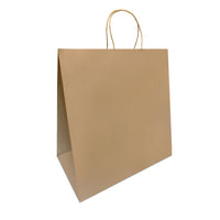 Reliabag Paper Bags - Twist Handles - 14" W x 8" D x 14" H - Kraft - 100 Pack-Made by the premium kraft paper with the re-enforced flat bottom