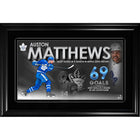 Auston Matthews 69 Goal Collage Toronto Maple Leafs - Framed Print - 36" x 24"-Premium print framed