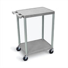 Luxor Structural Foam 2-Shelf Utility Cart - Grey-Multipurpose utility cart