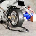 HOMCOM Motorcycle Stand Lift-Rear stand with 8.9" -13.8" (225-350 mm) adjustable U forks and 9.1" -13" (230-330 mm) adjustable L forks

