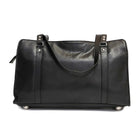 Ashlin Carlton Leather Carry All Business Case - Black-Top zippered construction for durability