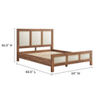 Modway Capri Wood Grain Queen Platform Bed - Walnut-MDF and Particleboard Construction