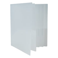JAM Paper Heavy Duty Plastic Multi Pocket Folders - 10 Pocket Organizer - Clear-Multiple Pocket Folders w/ Inner Pocket Sections | Colour: Clear