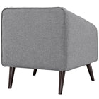 Modway Slide Upholstered Fabric Armchair - LightGrey-Non-Marking Foot Caps