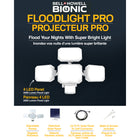 Bell + Howell Bionic Floodlight Pro Solar Lights Outdoor with Motion Sensor LED-Adjustable beam width: the LED light panels adjust to spread the flood light over a wider area or focus the beam across a tighter space