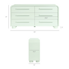 Modway Bellamy Curved 6-Drawer Dresser - Sage-Six Drawer Storage Design