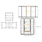 PawHut 12-Panel Dog Pen with Gate for Outdoor & Indoor - 39" H-12-panel can be set up in a rectangle