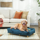 PawHut Elevated Washable Large Dog Sofa - Dark Blue-Removable sofa and cover facilitate easy cleaning 