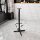 Flash Furniture Chrome 22"W x 30"L Bar Height X-Base, Black (XUT2230BAR3CFR)-X-Base Configuration