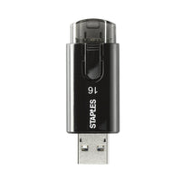 Staples 16 GB USB 2.0 Flash Drive - Black-16 GB storage capacity