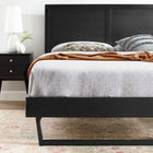 Modway Marlee Wood Full Platform Bed with Angular Frame - Black-Weight Capacity: 600 lb