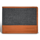 Champs Denim Leather Bi-Fold Wallet - Tan/Black-Leather Bi Fold wallet in gift box

