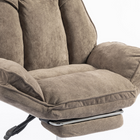HOMCOM Big and Tall Heavy Duty Reclining Office Chair with Footrest - Brown-Overall Dimension: 32.9" W x 28" D x 42.5" -45.7" H (83.5 x 71 x 108-116 cm)