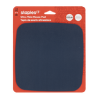 Staples Tech Ultra-Thin Mouse Pad - 21cm x 21cm x 0.1cm - Blue-Smooth plastic surface
