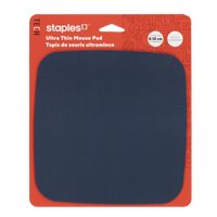 Staples Tech Ultra-Thin Mouse Pad - 21cm x 21cm x 0.1cm - Blue-Smooth plastic surface