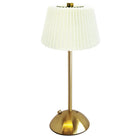 Xtricity La Boca Portable LED Touch Table Lamp - Cream-Metal lamp body with fabric-plated shade for a decorative look