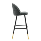Modway Cordial Fabric Bar Stools - Gray - Set of 2-Bar Stool Weight Capacity: 300 lb