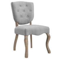 Modway Array Vintage French Upholstered Dining Side Chair - Light Grey-Vintage French Dining Side Chair