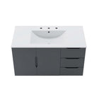 Modway Vitality 36" Bathroom Vanity - Grey/White-Soft-Close Doors