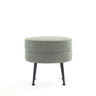Manhattan Comfort Bailey 18.11" Mid-Century Modern Ottoman - Blue, Grey, Oatmeal, Sage Green with Black Legs - 4 Pack-30 Day Limited Manufacturer's Warranty