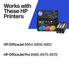 HP 902 Cyan, Magenta & Yellow Original Ink Cartridges, 3 Pack (T0A38AN)-Cartridge yield (approx.) per cartridge: 315 pages cyan, 315 pages magenta, 315 pages yellow