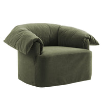 Modway Lark Slipcovered Fabric Oversized Armchair - Sage-Slipcovered Armchair