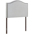 Modway Curl Nailhead Upholstered Twin Headboard - Sky Grey-Contemporary headboard