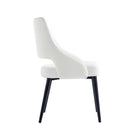Manhattan Comfort Tremont 21.7" Modern Leatherette Upholstered Dining Chair - White-Seat Height: 18.9 in