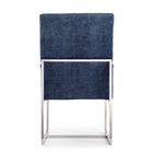 Manhattan Comfort Element 23.74" Modern Velvet Upholstered Dining Chair - Blue-Delivered to you Fully Assembled! No Assembly Required